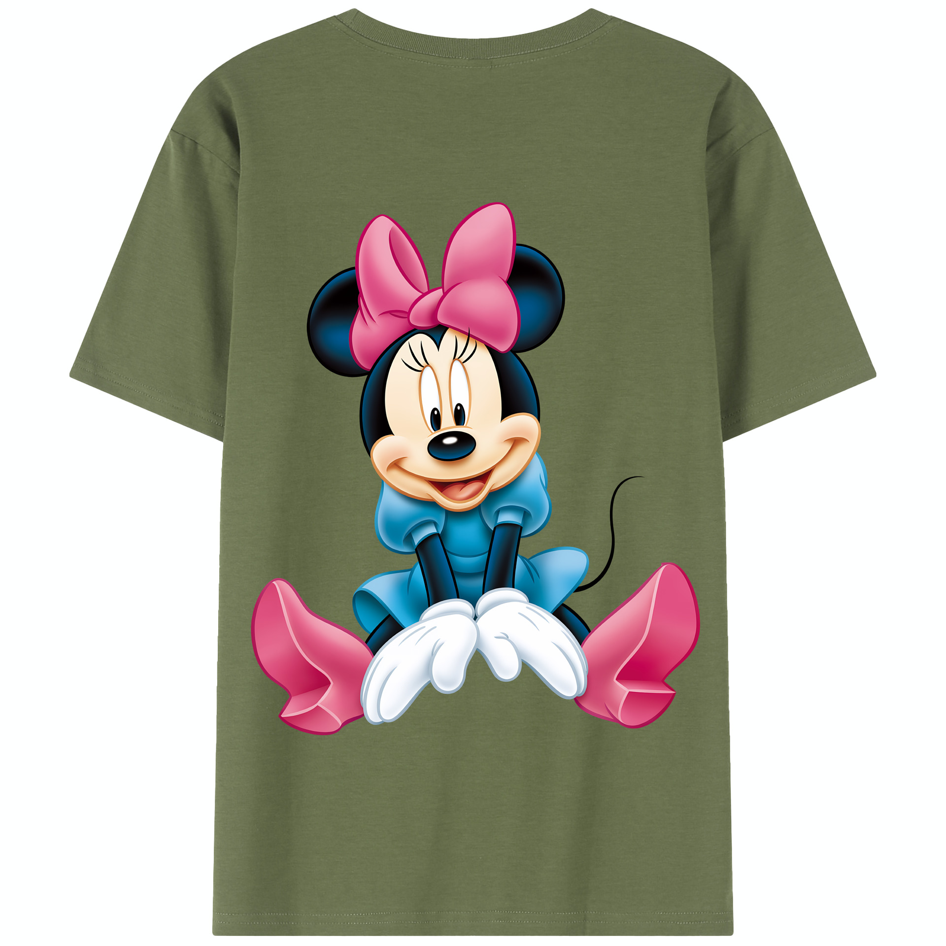 （画像用） ミッキーマウス Mickey Mouse 綿100％半袖Tシャツ（背面プリント）
